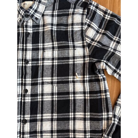 Tilley Plaid Dress Shirt Black & White Men's Lg Long Sleeve Button Up Classic - Picture 6 of 10